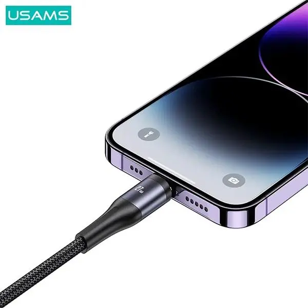 Kabel USAMS U83 3w1 100W lightning microUSB USB-C 1,2m Czarny