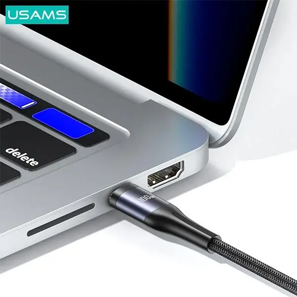 Kabel USAMS U83 3w1 100W lightning microUSB USB-C 1,2m Czarny