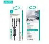 Kabel USAMS U83 3w1 100W lightning microUSB USB-C 1,2m Czarny