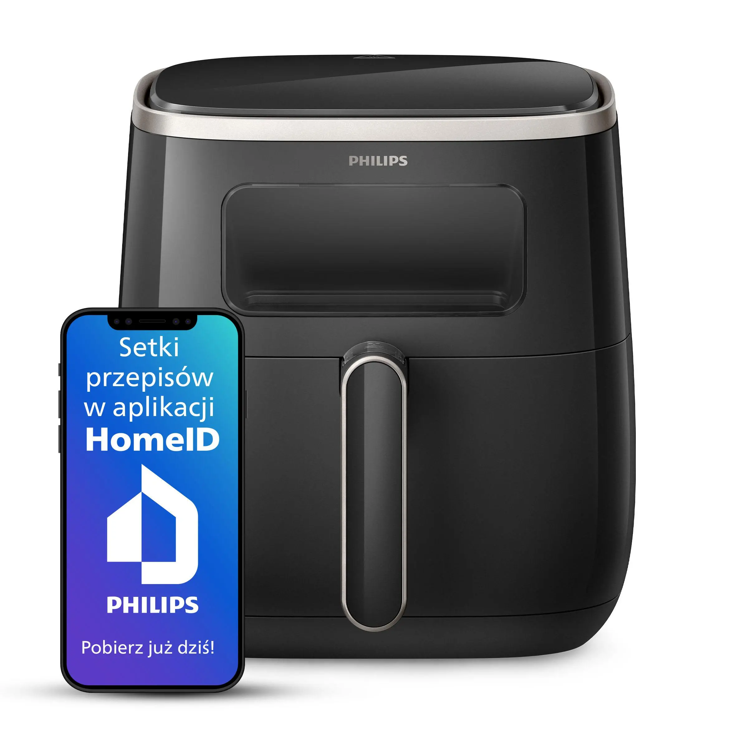 Frytkownica beztłuszczowa Philips Ovi XL HD9257/80 1700W 5,6l Aplikacja mobilna