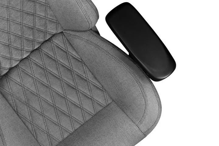 Fotel Yumisu 2053 Magnetic Materiał Biurowy do 150kg Tkanina Jasnoszaro-czarny