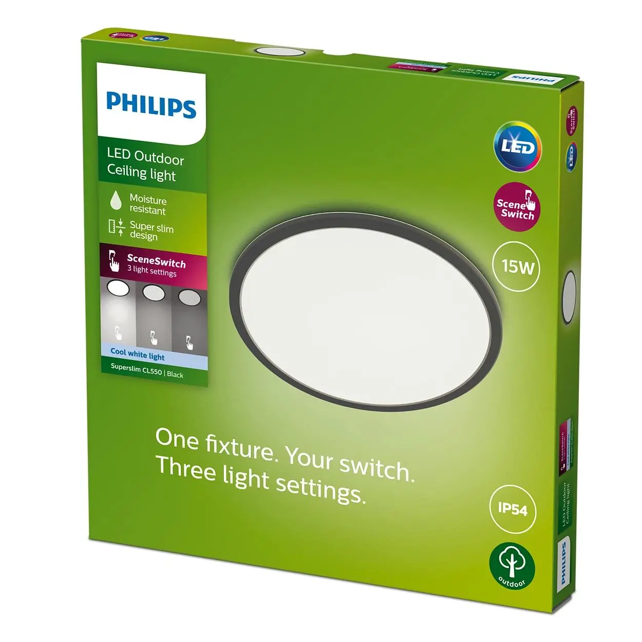 Lampa sufitowa zewnętrzna Philips SuperSlim 929003191501