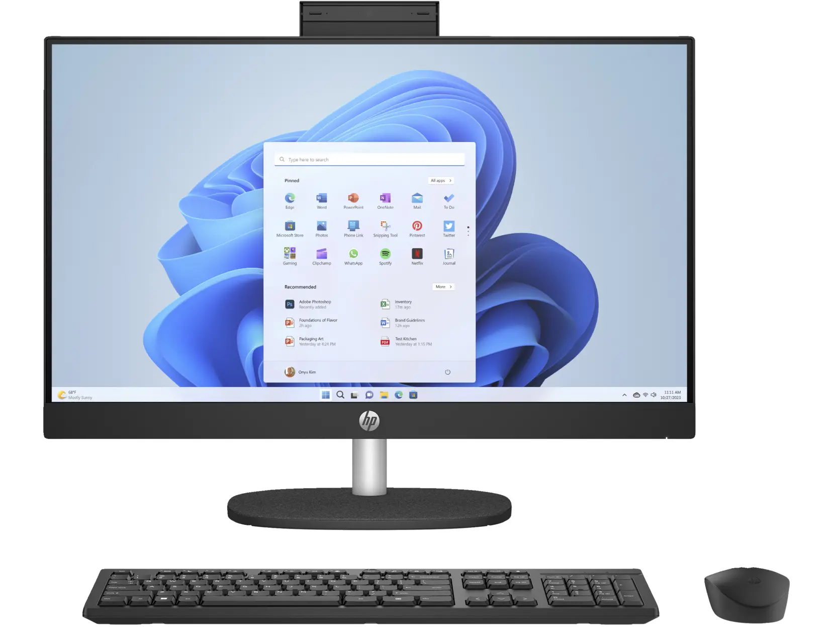 Komputer HP 24-cr0232nw i5-1335U 23,8" 16GB RAM 512GB Dysk SSD Win11 Czarny