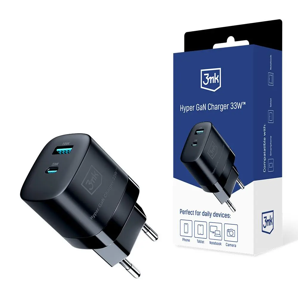 Ładowarka sieciowa 3mk Hyper GaN Charger 33W Czarny