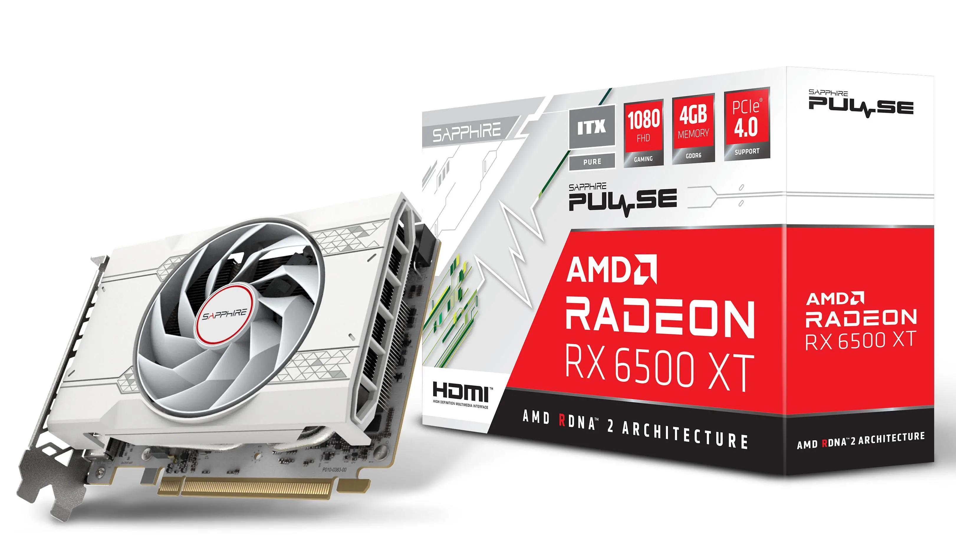 Karta graficzna Sapphire technology PULSE Radeon RX 6500 XT ITX PURE 4GB GDDR6 64bit FSR