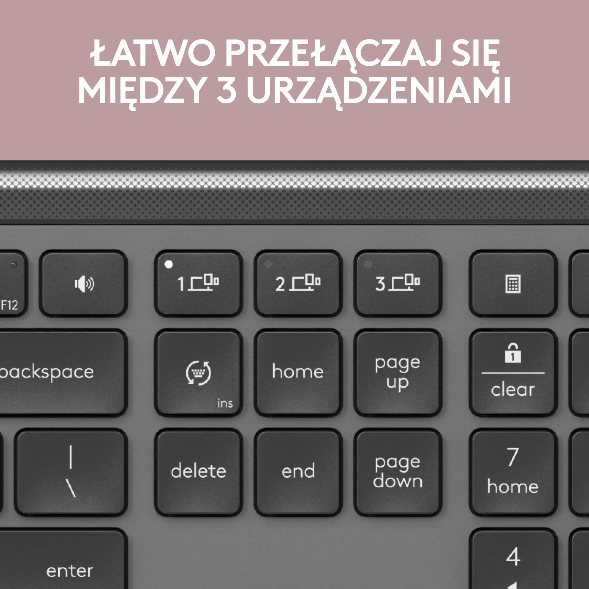 Klawiatura membranowa Logitech Signature Slim K950 Grafitowy