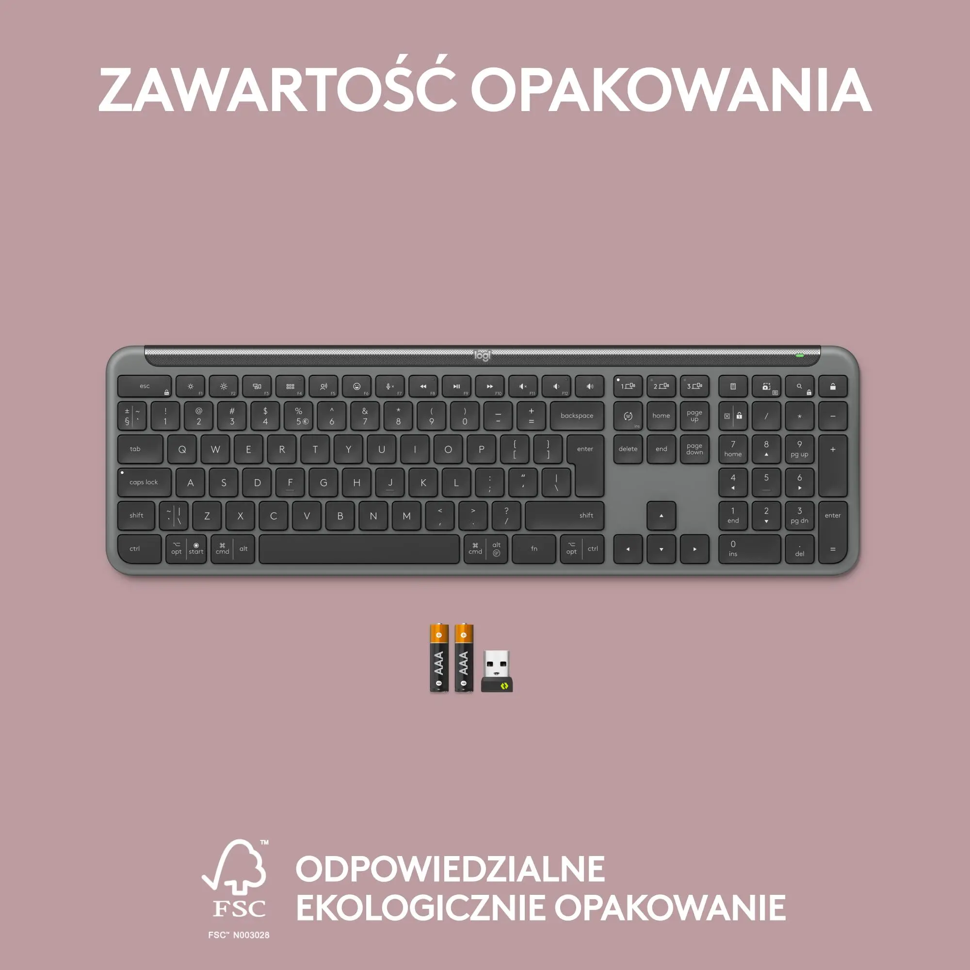 Klawiatura membranowa Logitech Signature Slim K950 Grafitowy