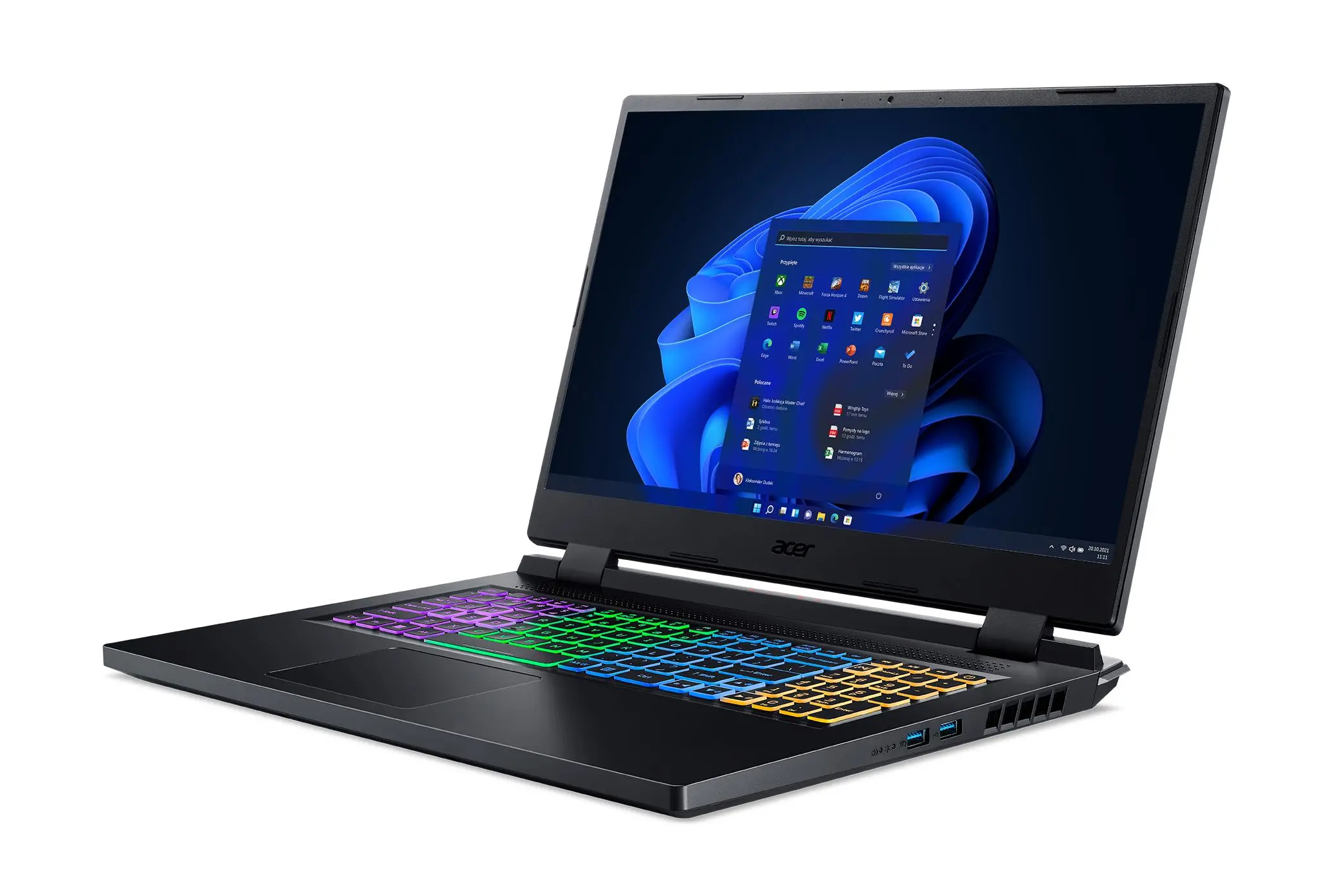 Laptop gamingowy Acer Nitro 5 AN517-55-533M 17,3" 144Hz i5-12450H 16GB RAM 1TB Dysk SSD RTX4050 DLSS3 Win11 Czarny