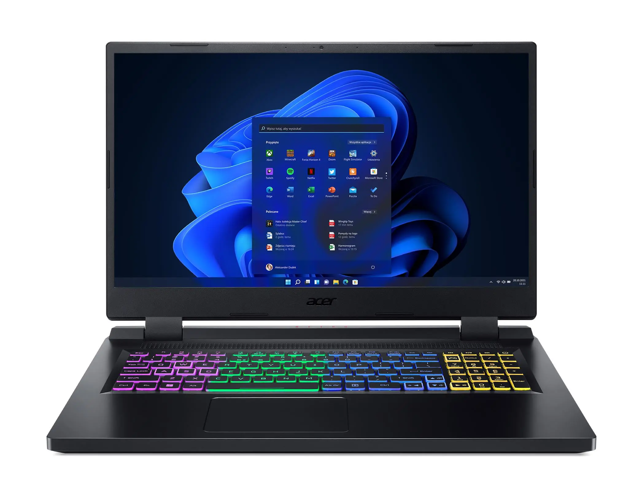 Laptop gamingowy Acer Nitro 5 AN517-55-533M 17,3" 144Hz i5-12450H 16GB RAM 1TB Dysk SSD RTX4050 DLSS3 Win11 Czarny