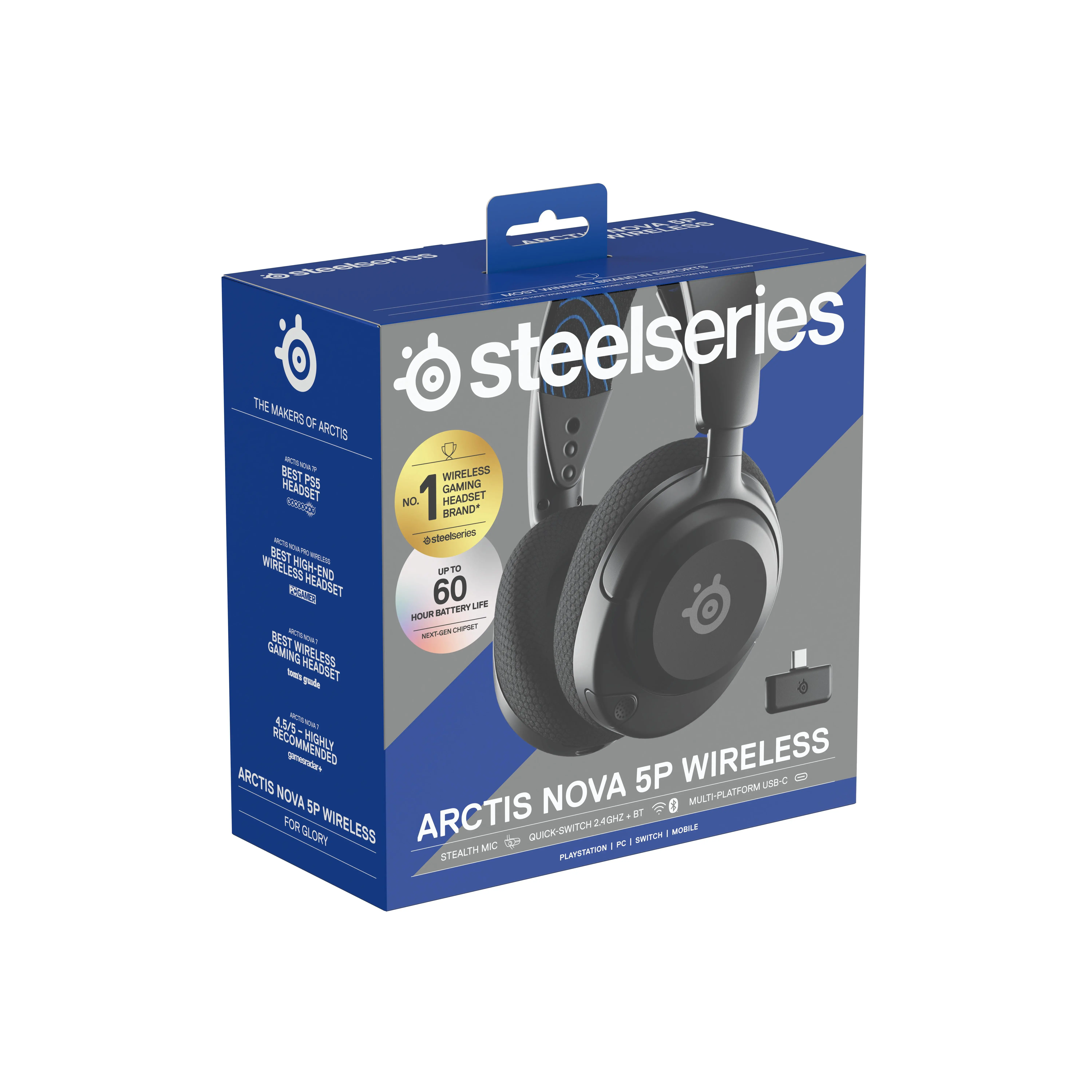Słuchawki bezprzewodowe z mikrofonem SteelSeries Arctis Nova 5P Wireless Nauszne Czarny