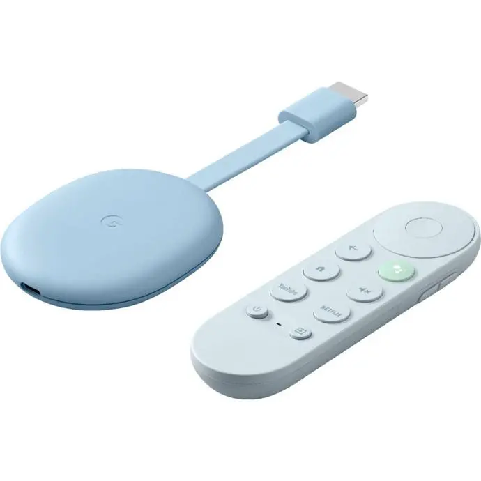 Odtwarzacz multimedialny Google Chromecast 4.0 z Google TV Sky Blue