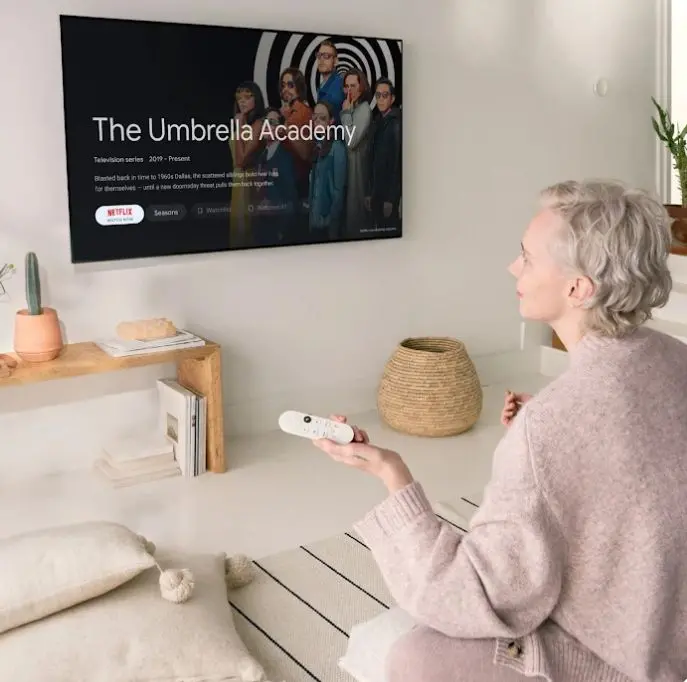 Odtwarzacz multimedialny Google Chromecast 4.0 z Google TV Sky Blue