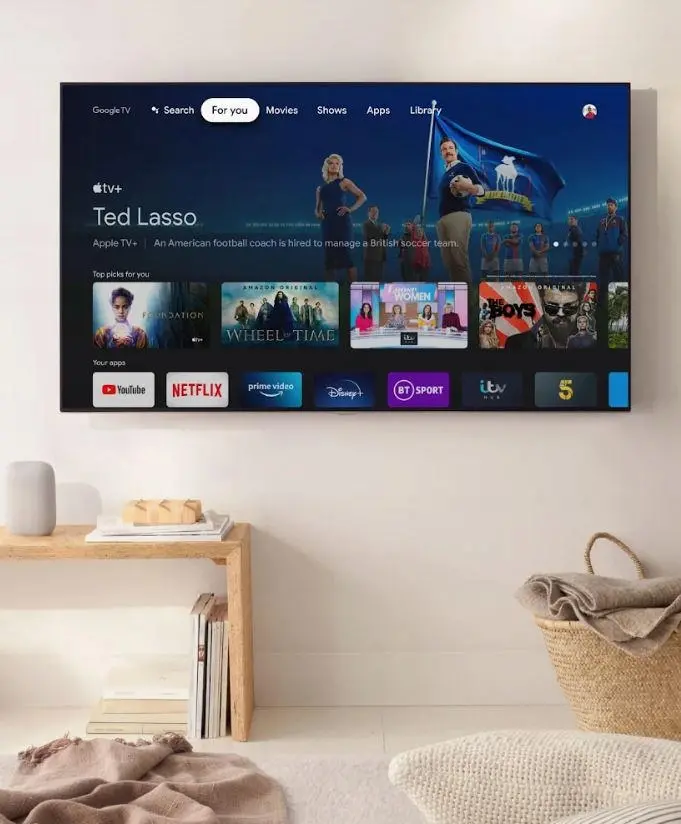 Odtwarzacz multimedialny Google Chromecast 4.0 z Google TV Sky Blue
