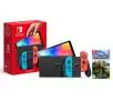 Konsola Nintendo Switch OLED Czerwono-niebieski + Minecraft