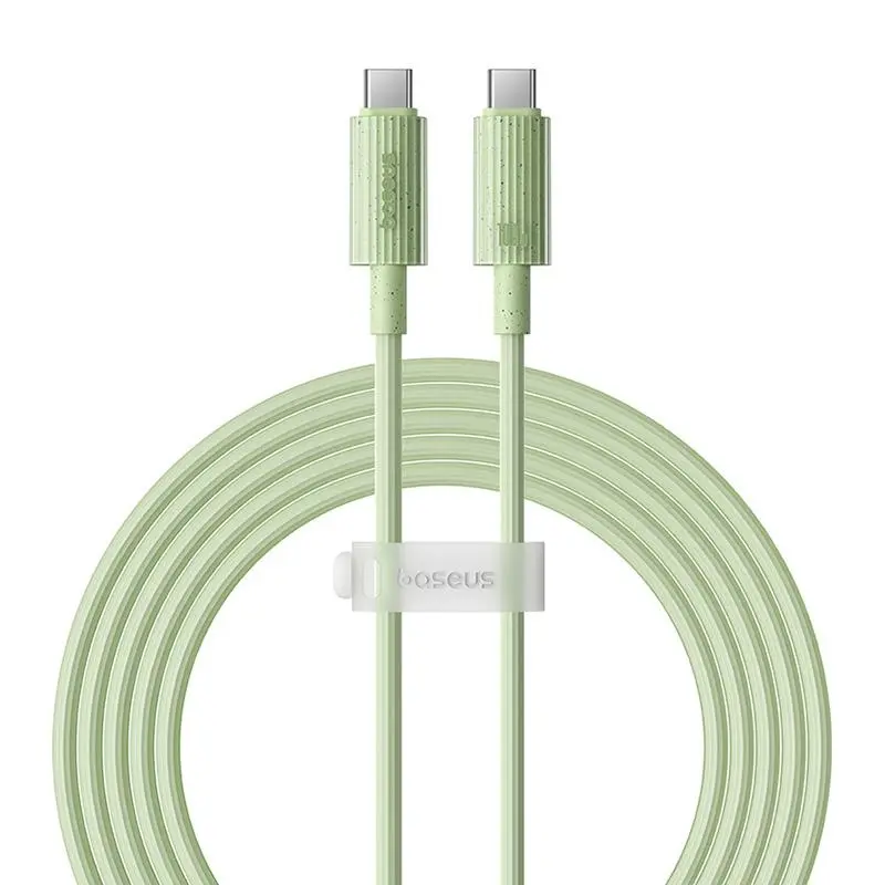 Kabel Baseus USB-C do USB-C Habitat Series 100W 2m Zielony