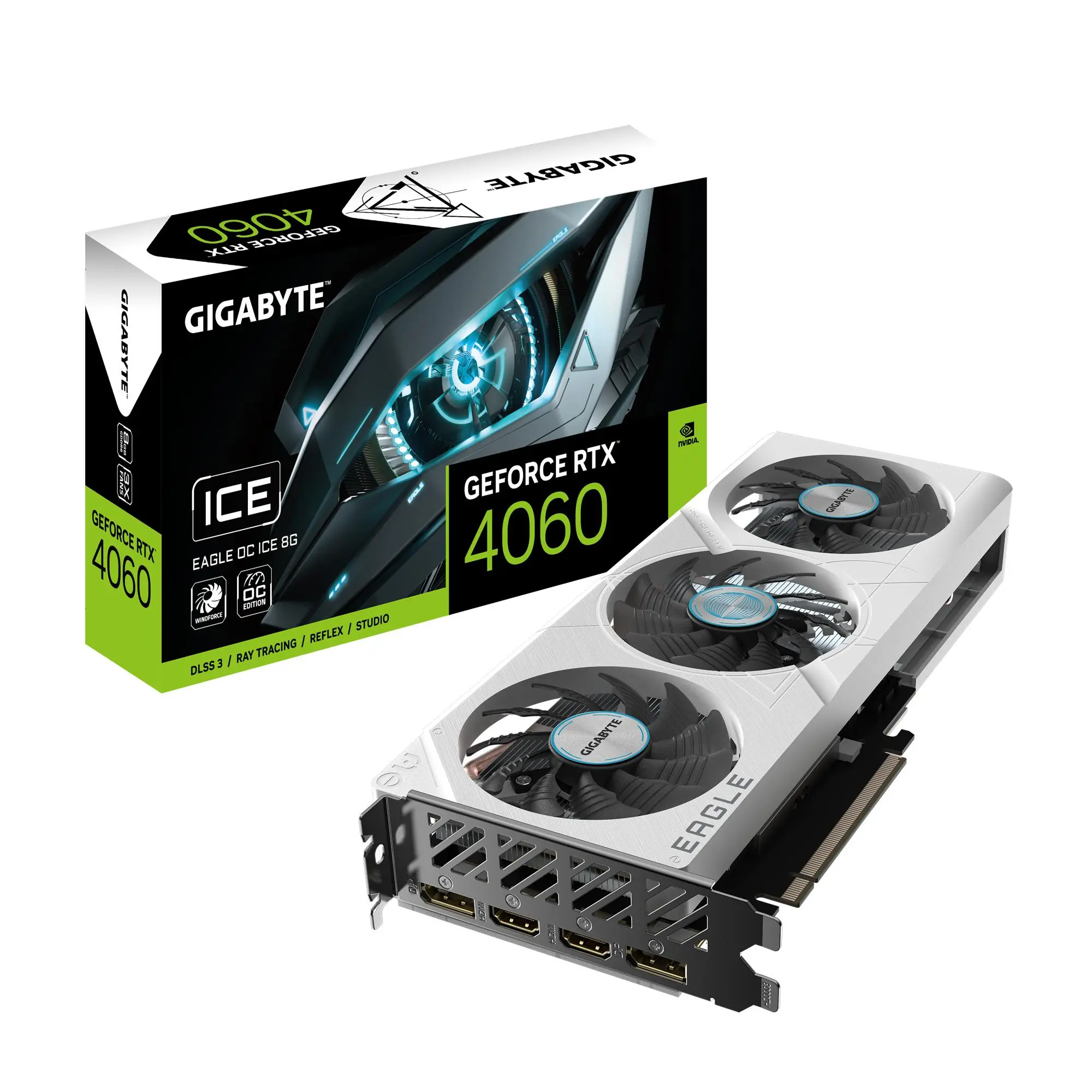 Karta graficzna Gigabyte GeForce RTX 4060 EAGLE OC ICE 8GB GDDR6 128bit DLSS 3