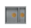 Zlewozmywak Quadron LOGAN 150 HCQL5646U5-C1_U Granitowy Silver stone/Miedziany