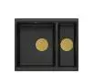 Zlewozmywak Quadron LOGAN 150 HCQL5646U7-G1_I Granitowy Pure carbon/Złoty