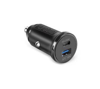 Ładowarka samochodowa SBS USB-A USB-C PD 25W Czarny