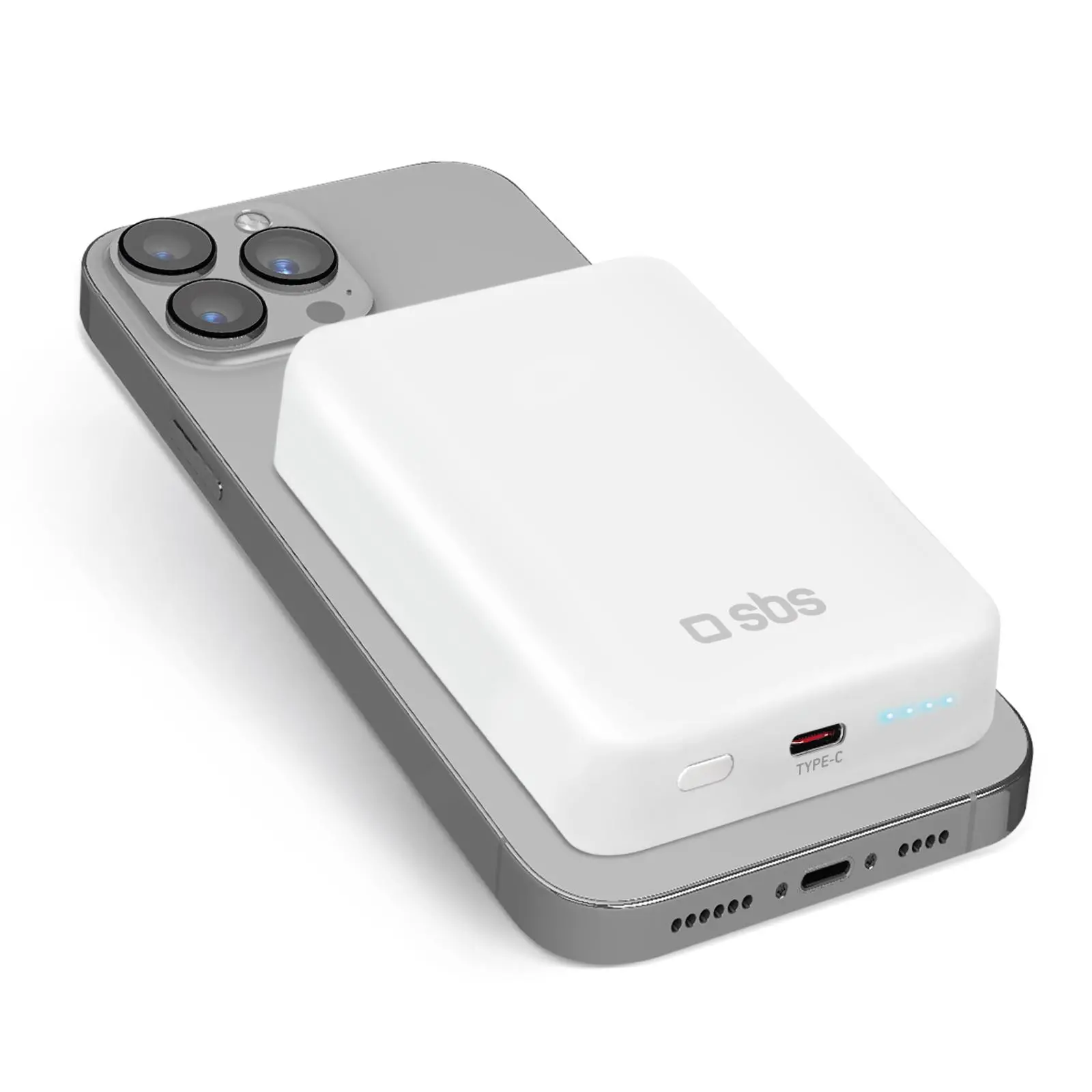 Powerbank SBS TEBB10000MAG1CW 10000mAh Magsafe10W Biały