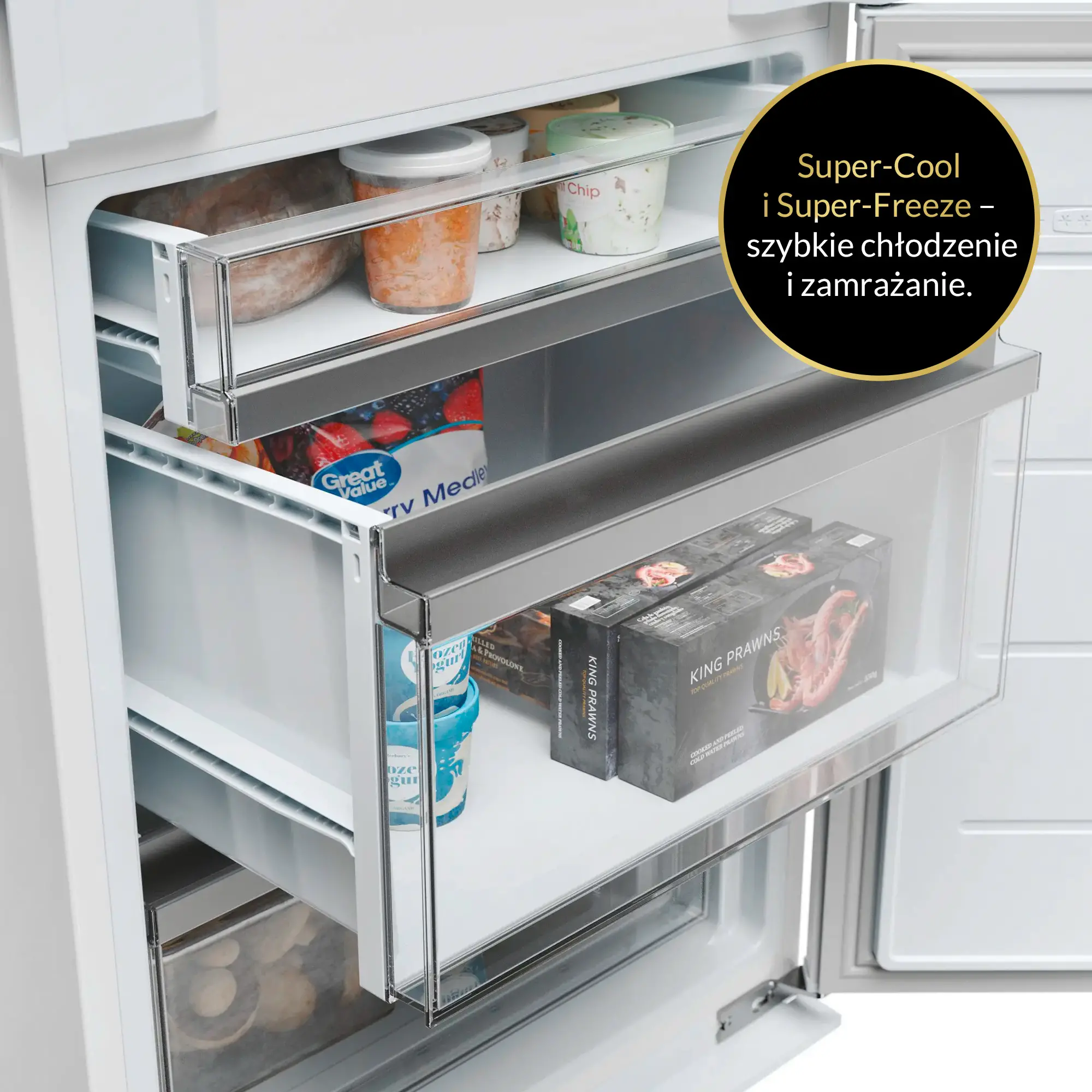 Lodówka Haier ID Seria 6 HBW7518DT Pełny No Frost 177,2cm Szuflada z kontrolą wilgotności