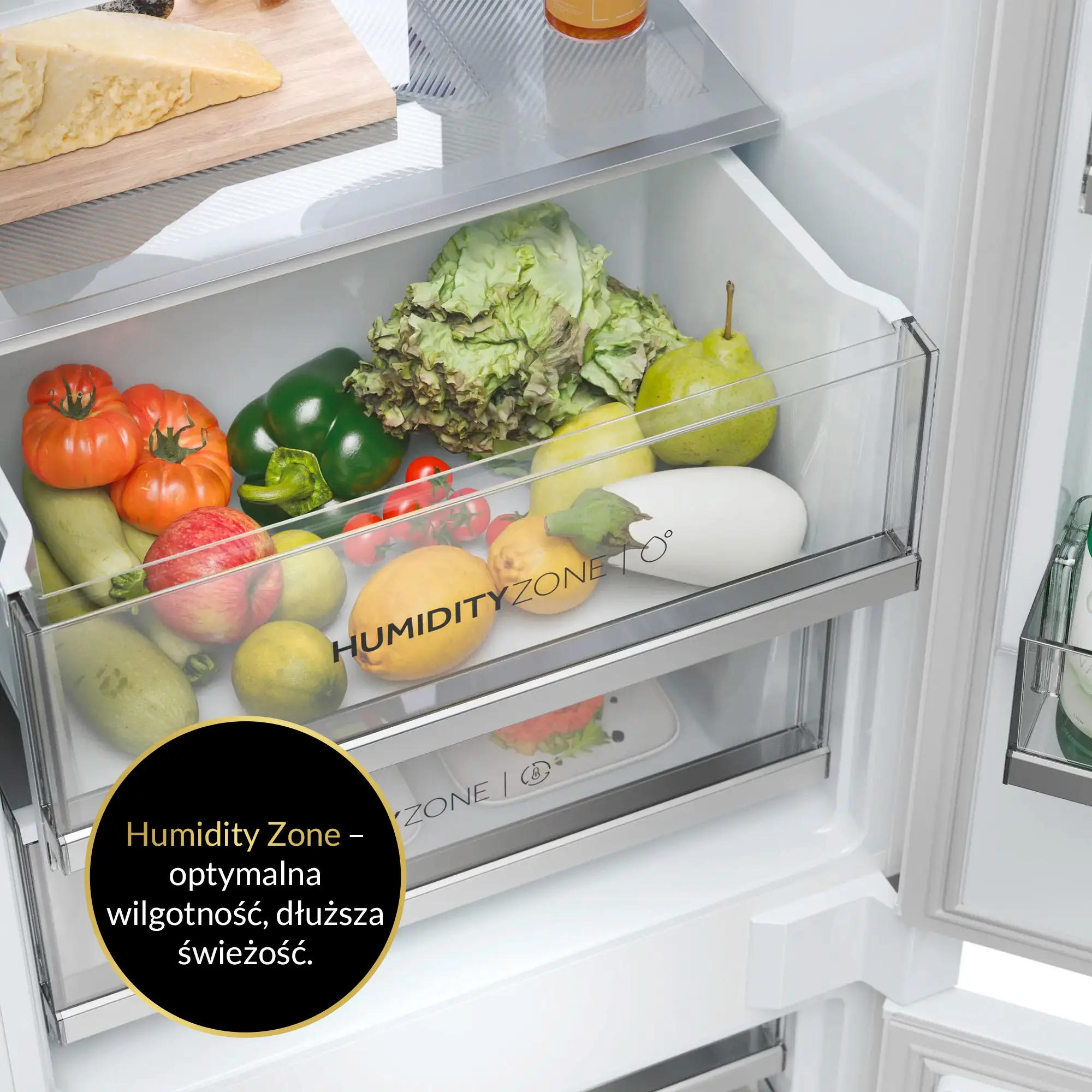 Lodówka Haier ID Seria 6 HBW7518DT Pełny No Frost 177,2cm Szuflada z kontrolą wilgotności