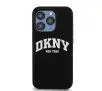 Etui DKNY Liquid Silicone White Printed Logo MagSafe do iPhone 15 Pro Czarny