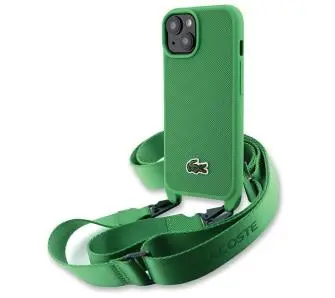 Etui Lacoste LCHCP15SSPVCN Hardcase Iconic Petit Pique Crossbody do iPhone 15 Zielony