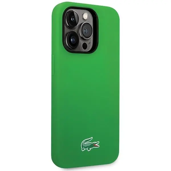 Etui Lacoste LCHMP15XSLON Hardcase Silicone MagSafe do iPhone 15 Pro Max Zielony