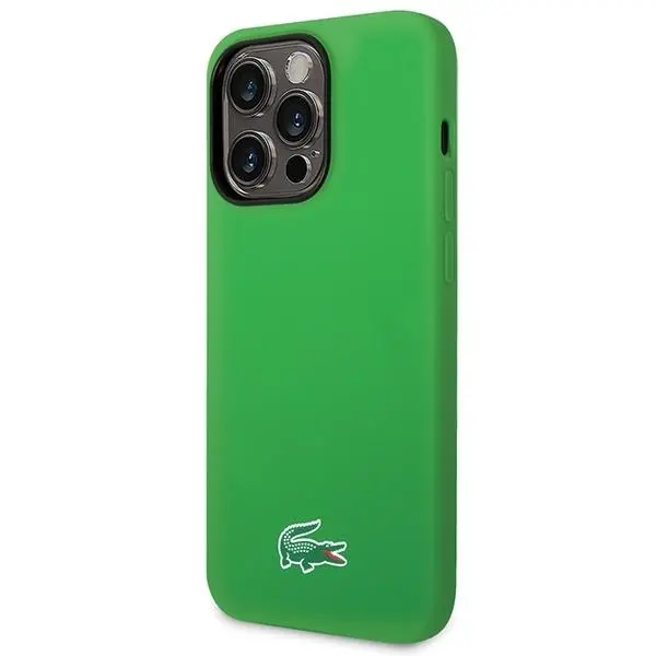 Etui Lacoste LCHMP15XSLON Hardcase Silicone MagSafe do iPhone 15 Pro Max Zielony