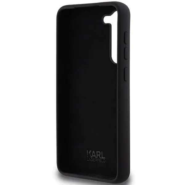 Etui Karl Lagerfeld Hardcase Silicone Karl&Choupette Metal Pin do Samsung Galaxy S24+ Czarny