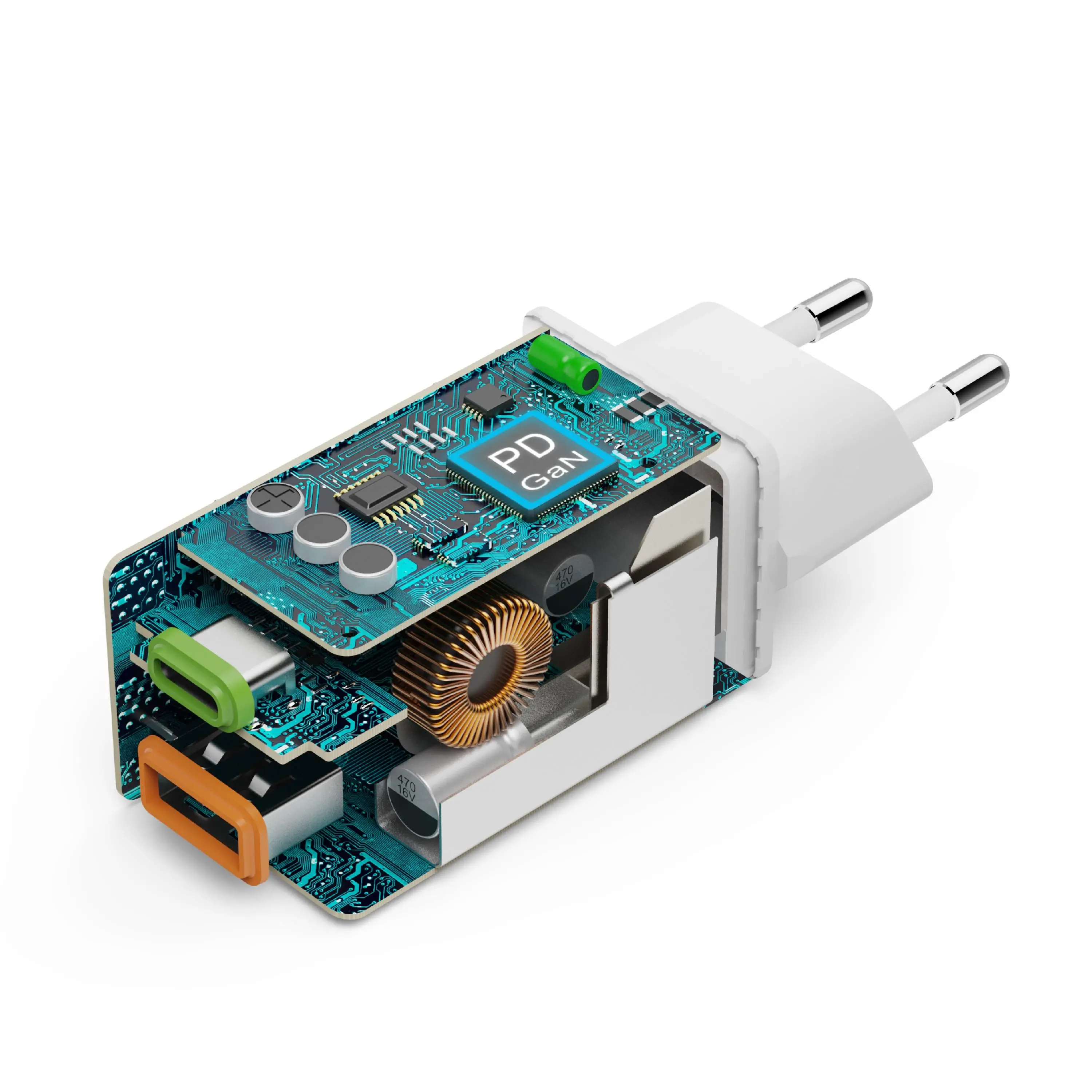 Ładowarka sieciowa Hama mini 45W GaN QC Biały