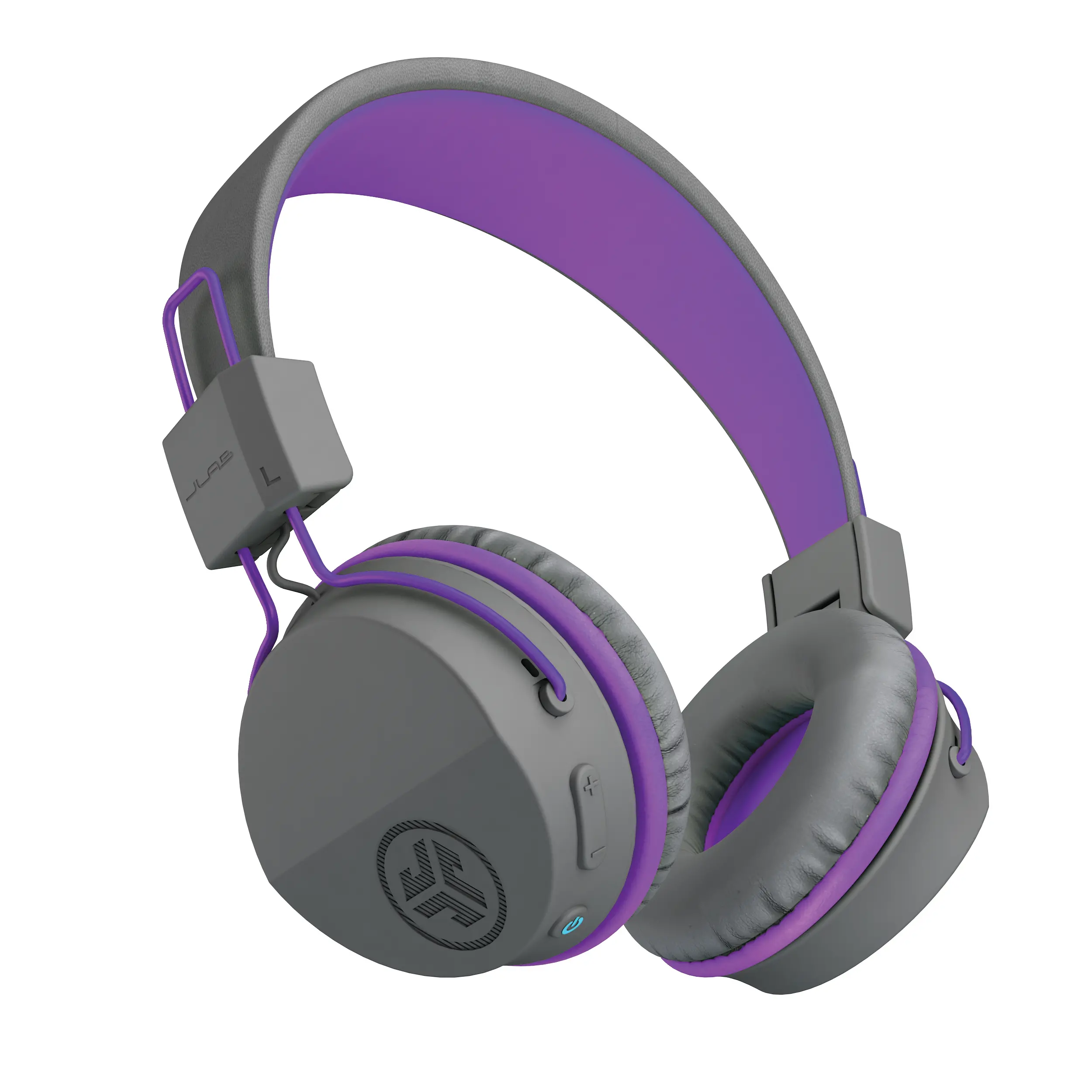 Słuchawki bezprzewodowe JLab Jbuddies Studio Wireless Nauszne Dla dzieci Bluetooth Szaro-fioletowy