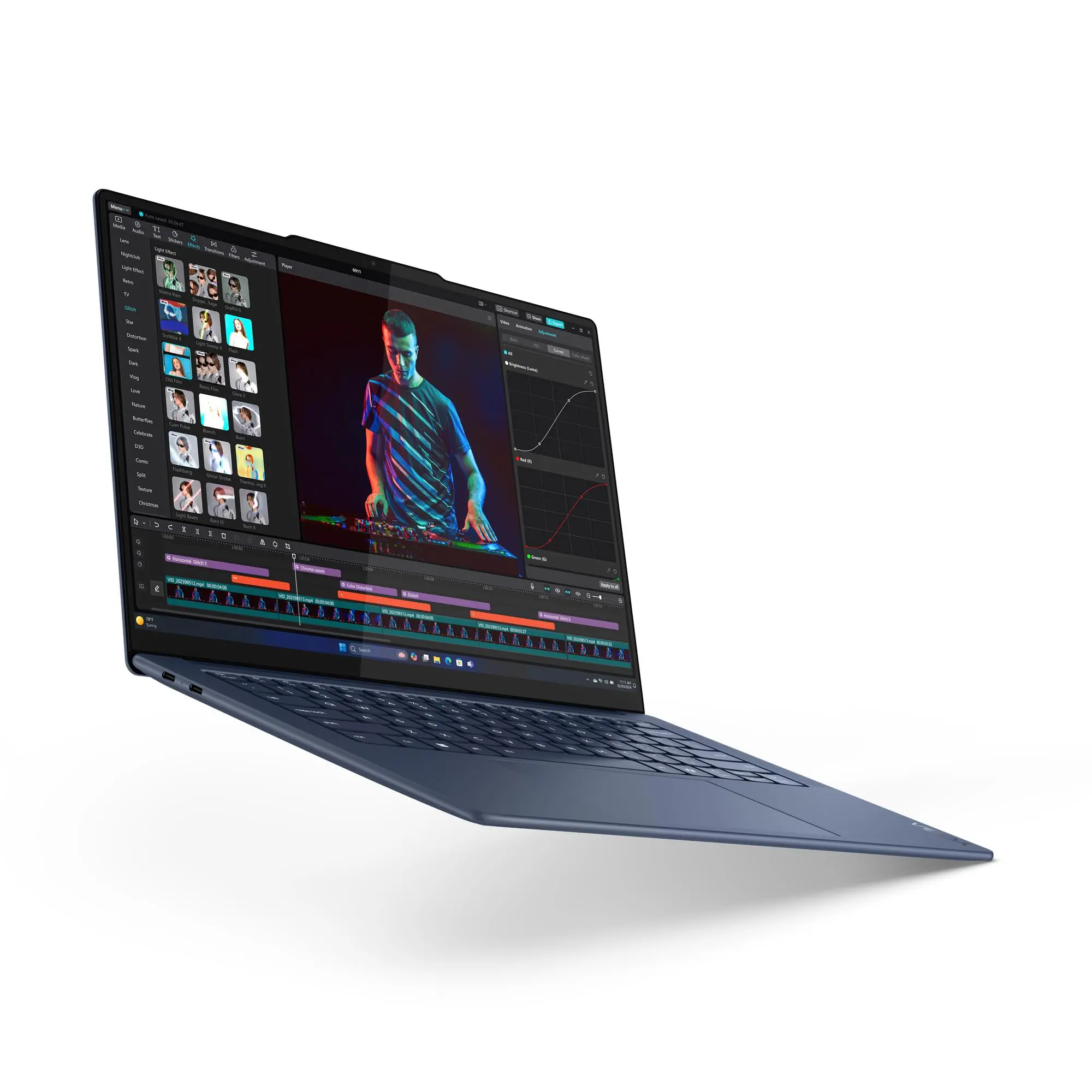 Laptop Lenovo Yoga Slim 7x OLED 14,5" Snapdragon X Elite X1E-78-100 16GB RAM 512GB Dysk SSD Win11 Niebieski