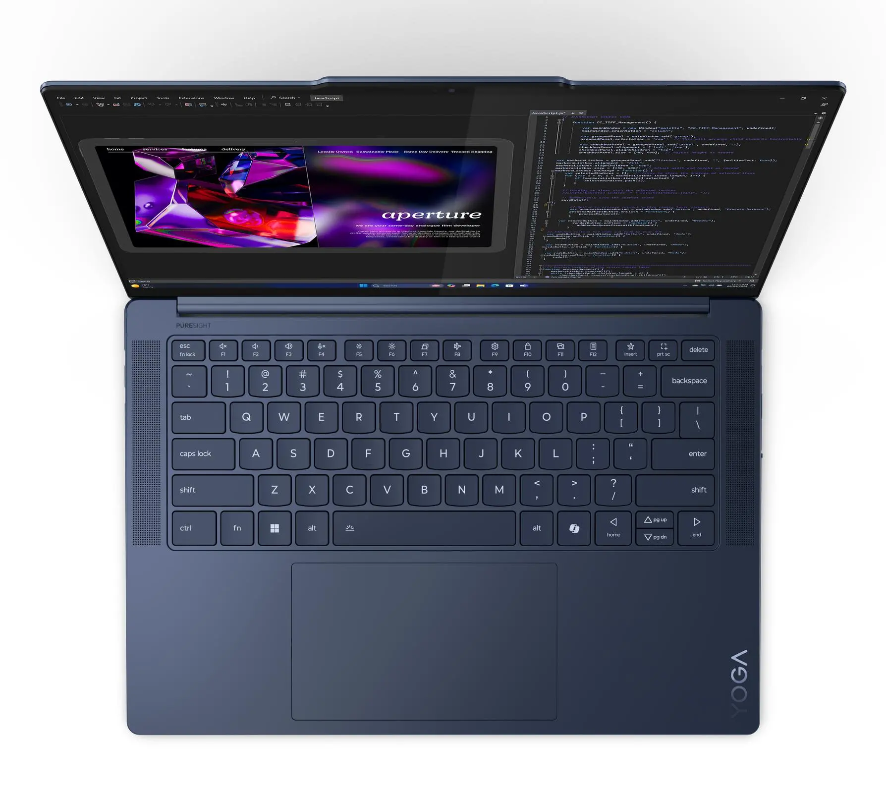 Laptop Lenovo Yoga Slim 7x OLED 14,5" Snapdragon X Elite X1E-78-100 16GB RAM 512GB Dysk SSD Win11 Niebieski