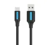 Kabel Vention USB-A 2.0 do USB-C COKBD 3A 0,5m Czarny