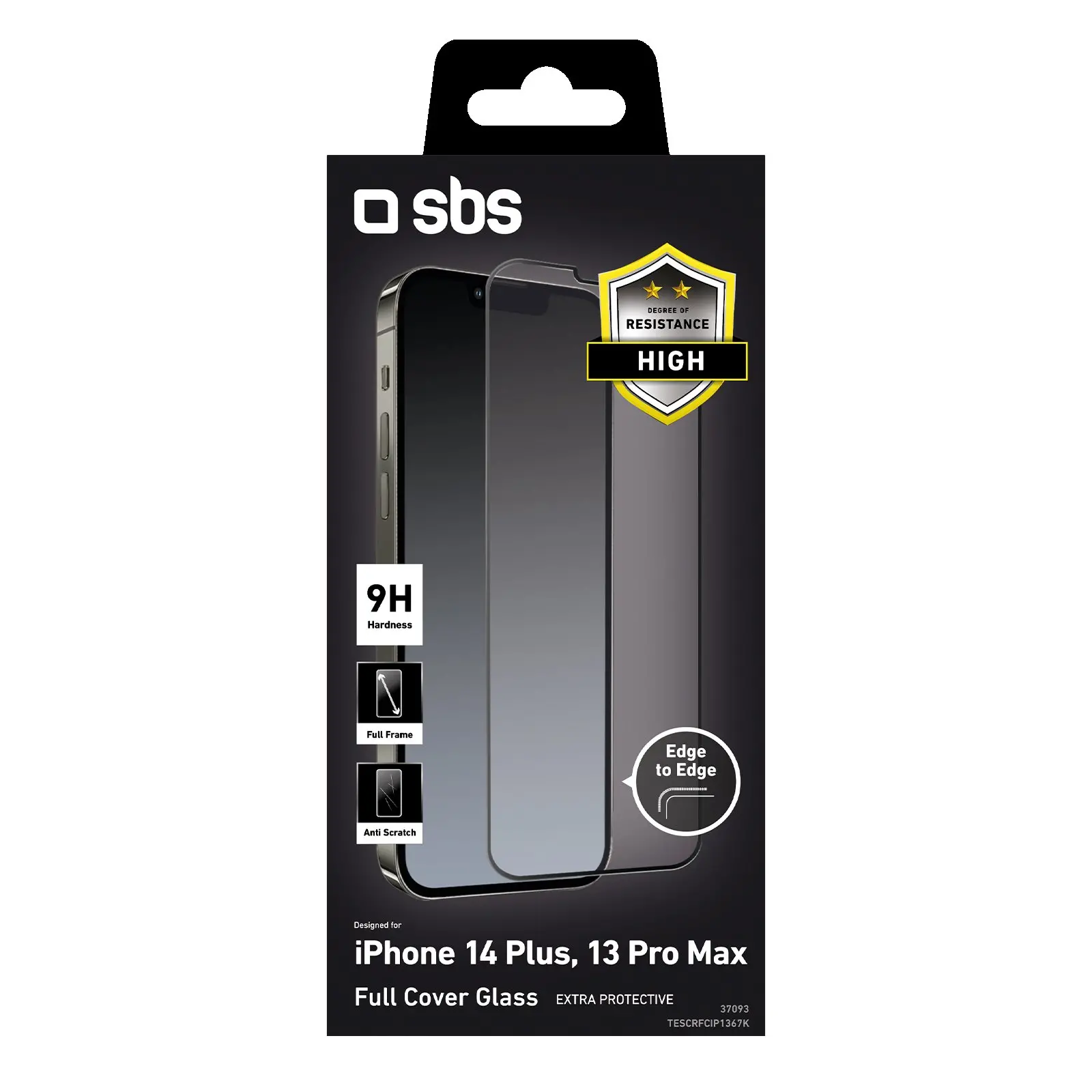 Szkło hartowane SBS TESCRFCIP1367K Full Cover Glass do iPhone 13 Pro Max / iPhone 14 Plus