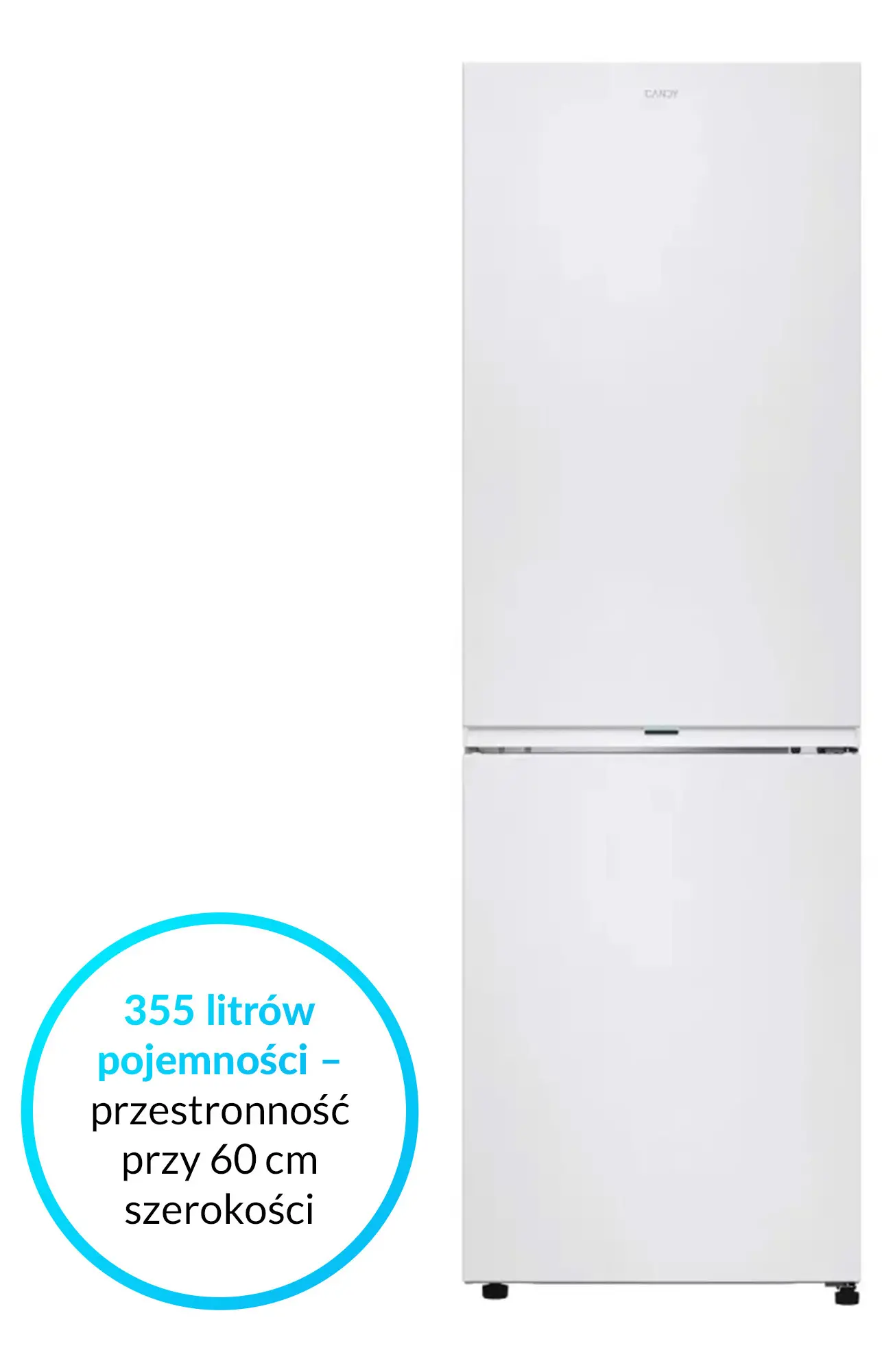 Lodówka Candy Fresco 500 CNCQ4T618EW Pełny No Frost 185cm Komora świeżości Zdalne sterowanie Biały