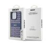 Etui DKNY Hardcase Leather Mono Stripe & Metal Logo iPhone 15 Pro NiebieskI