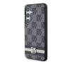 Etui DKNY Leather Checkered Mono Pattern & Printed Stripes do Samsung Galaxy S24 Ultra Czarny