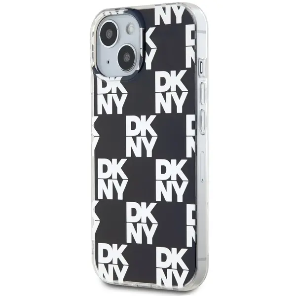 Etui DKNY IML Checkered Mono Pattern do iPhone 15 Plus Czarny