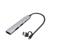 i-Tec CAHUBMETALMINI4 USB-C/USB-A Metal HUB 1x USB 3.0 + 3x USB 2.0 Szary
