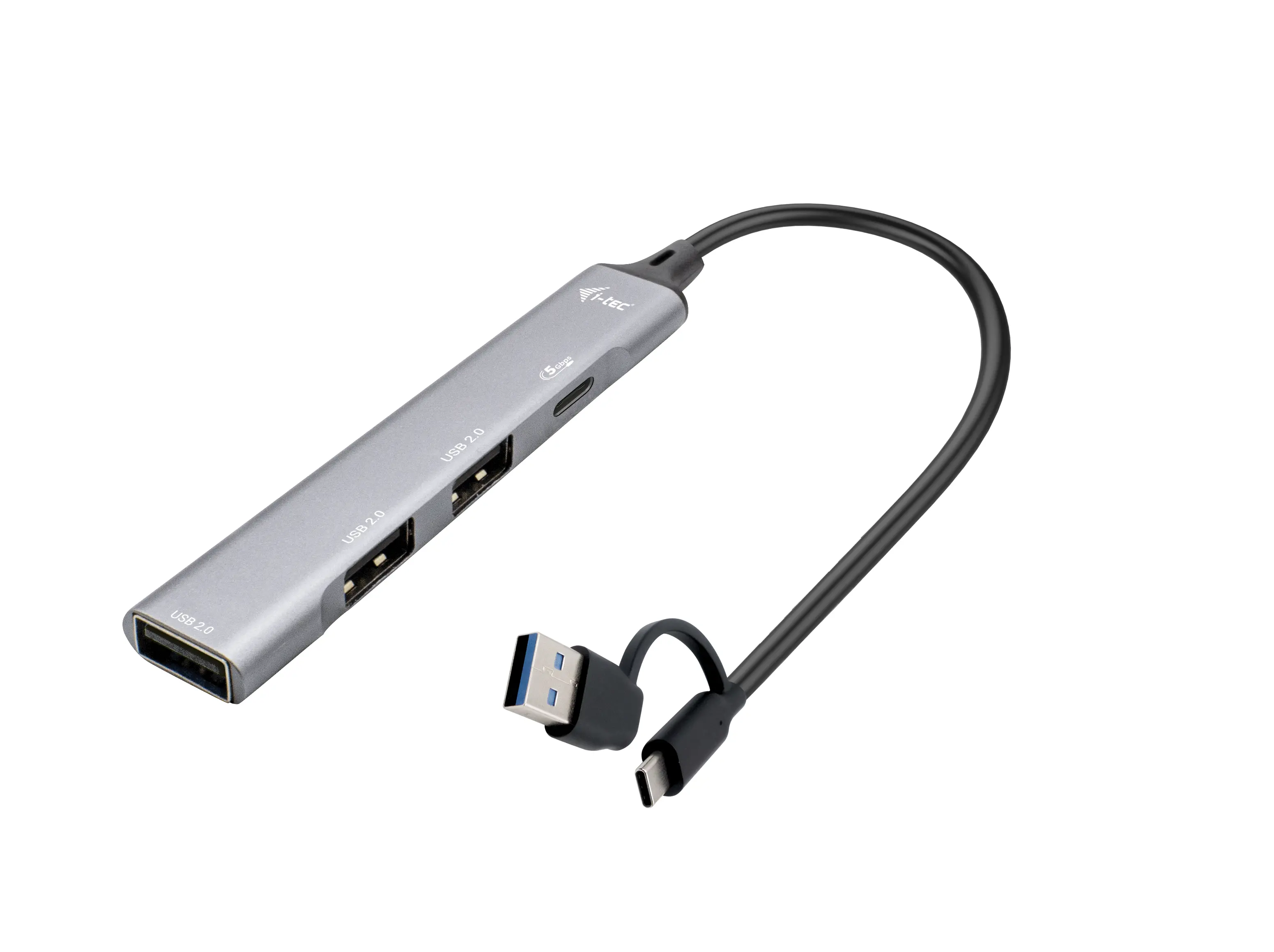 Hub USB i-Tec CAHUBMETALMINI4 USB-C/USB-A Metal HUB 1x USB 3.0 + 3x USB 2.0 Szary