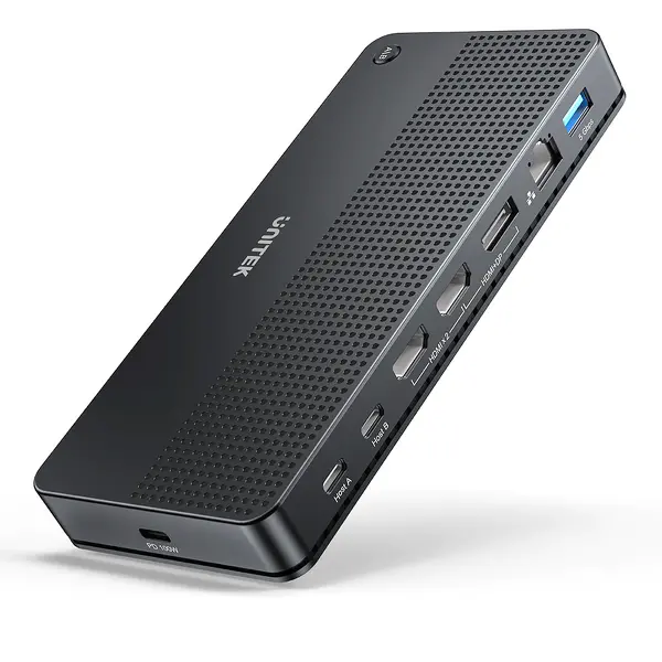 Przełacznik KVM Unitek D1103A01 2 komputery 2 monitory 4K Czarny