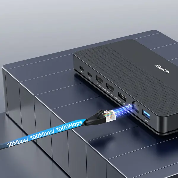 Przełacznik KVM Unitek D1103A01 2 komputery 2 monitory 4K Czarny