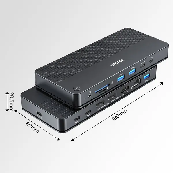 Przełacznik KVM Unitek D1103A01 2 komputery 2 monitory 4K Czarny