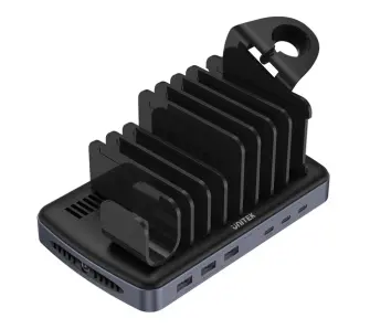 Stacja dokująca Unitek P1207B ładująca 3 x USB-A 20W 3 x USB-C PD 60W 80W Czarny