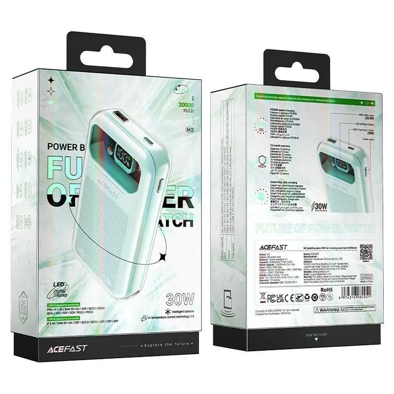 Powerbank Acefast Sparkling 20000mAh 30W Zielony