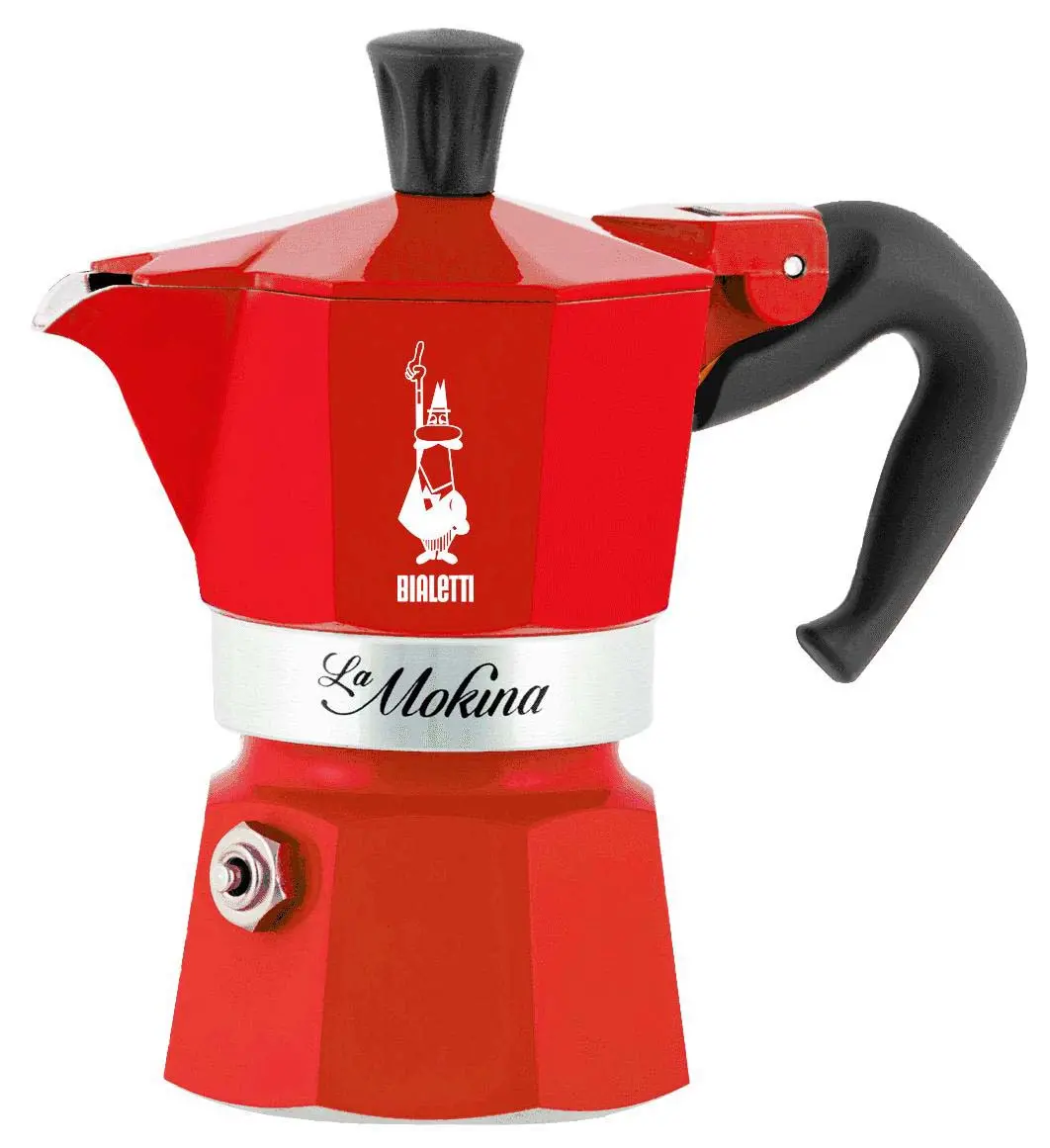 Bialetti Moka Express 6tz 300ml 2 kubki Czerwony