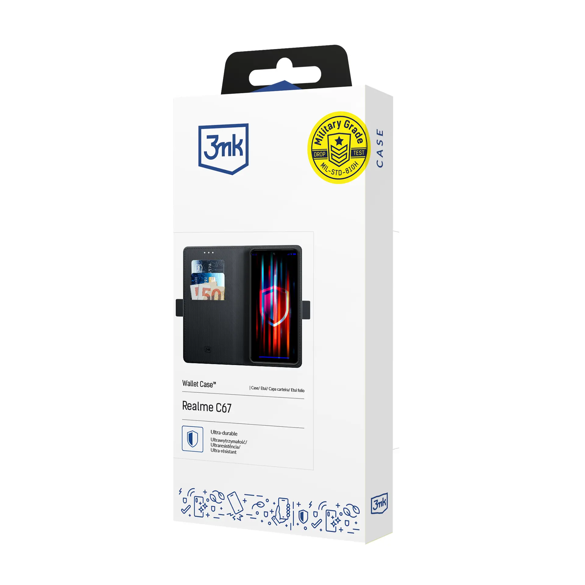 Etui 3mk Wallet Case do realme C67 Czarny